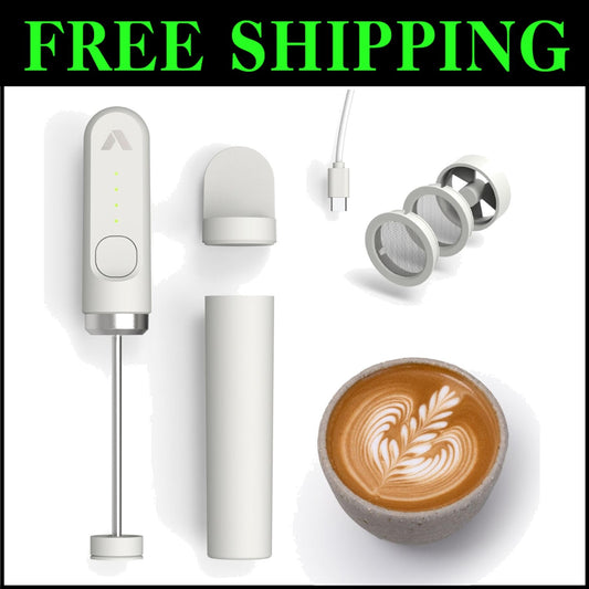 Performance Lithium Milk Frother with NanoScreen - Quick Microfoam in 30 Seconds