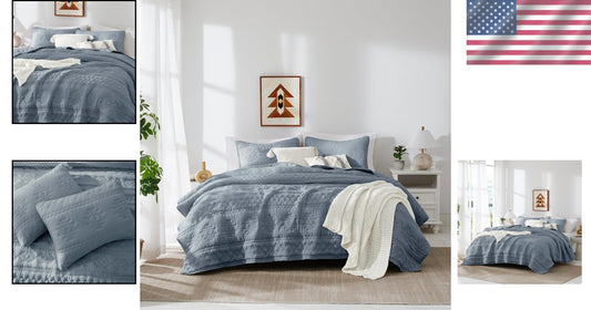 Lightweight Farmhouse Quilt Bedding Set - All Season California King Coverlet
