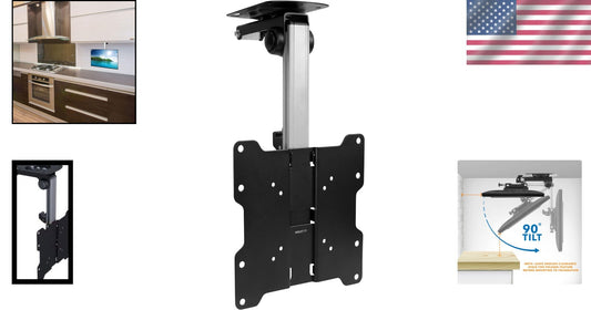 Adjustable Flip Down TV & Monitor Mounting Solution - 90° Tilt for Small Spaces