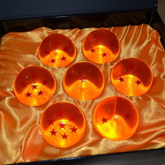 Large Transparent Play Balls - 7pcs Crystal Set in Gift Box for Home Decor