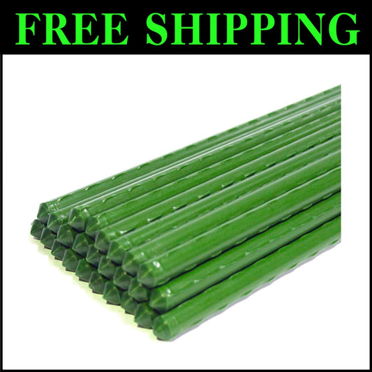 Durable 6ft Tomato Stake Supports - 50 Pack of Weather-Resistant Garden Stakes