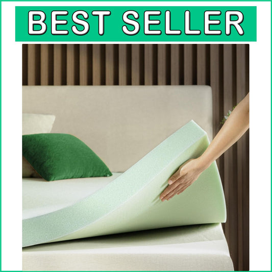 Eco-Friendly King Mattress Topper - Green Tea Infused Comfort for Restful Sleep