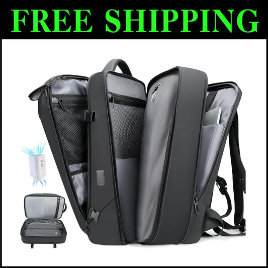 Versatile USB Charging Travel Backpack - 50L Expandable with Vacuum Compression