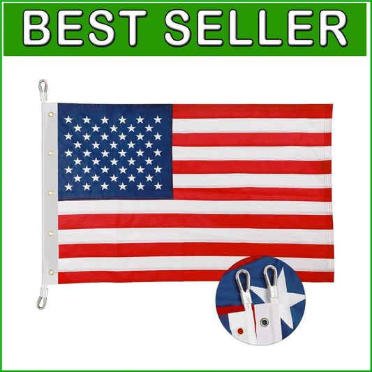 Vivid Color 12x18 ft American Flag – UV Resistant, Indoor/Outdoor Display