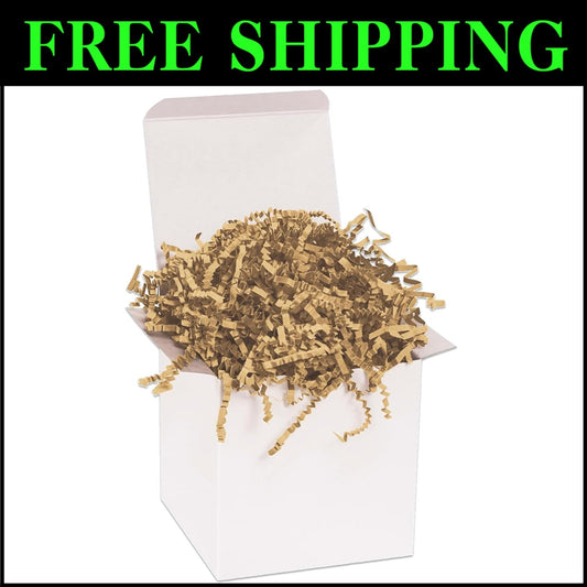 Versatile 10 lb. Kraft Crinkle Cut Paper - Ideal for Shipping and Gift Wrapping