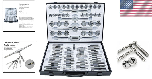 Complete 110-Piece Metric Threading Set - Ideal for DIY and Professional Use