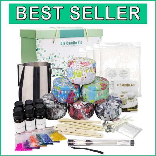 All-Season DIY Candle Making Gift Kit with Melting Pot & Fragrance Essentials