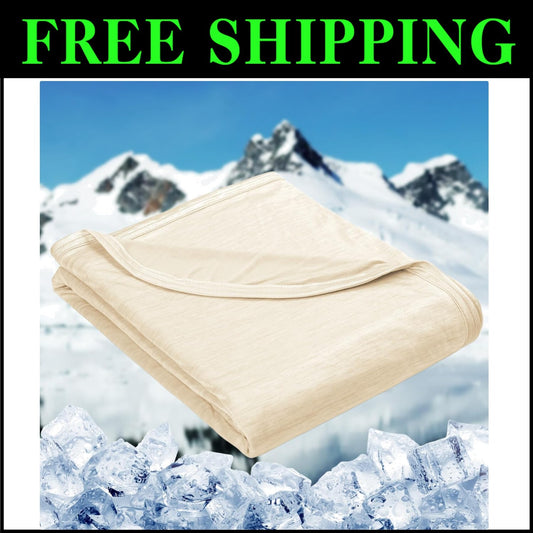Summer-Ready Cooling Blanket - Stay Cool with Lightweight 90 x 90 Inch Comfort