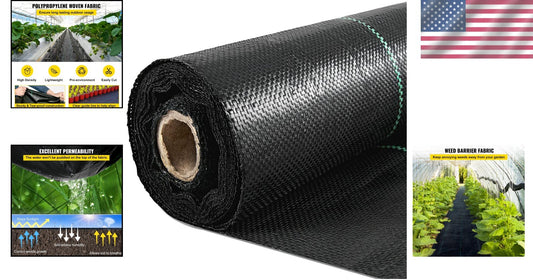 Durable 6ft x 300ft Weed Control Fabric - High Permeability Landscape Solution