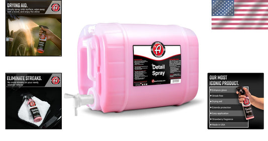 Adam's 5-Gallon Detail Spray: Premium Polish & Wax Booster for Stunning Shine