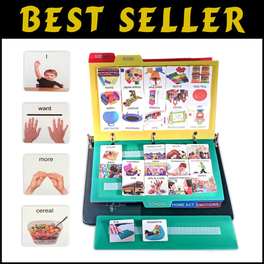 Portable Autism Communication Kit with 162 Photo Cards & Color-Coded Dividers
