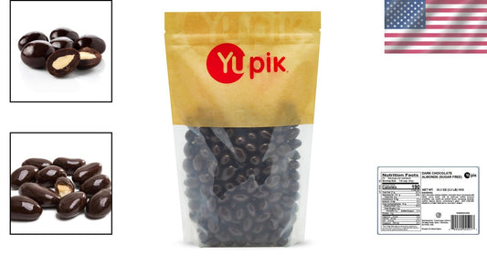 Delicious Sugar-Free Dark Chocolate Almonds - 2.2 lbs of Nutty Indulgence