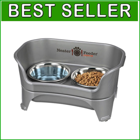 Stainless Steel Dog Bowl with Stand - Mess-Proof & Easy Clean for Large Dogs