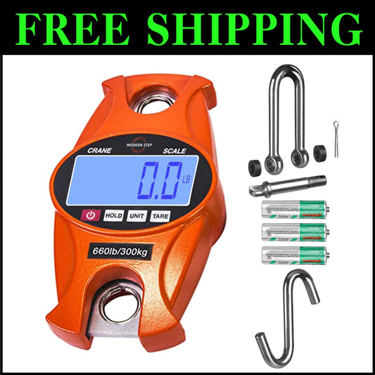 Reliable 660LB Digital Hanging Scale - Perfect for Farm, Luggage & Outdoor Use