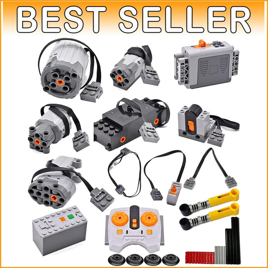 Complete 32-Pc Train Motor Kit with Remote Control & Adjustable Speed Features