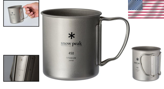 Durable Insulated Backpacking Mug - Compact Titanium Design for Outdoor Use