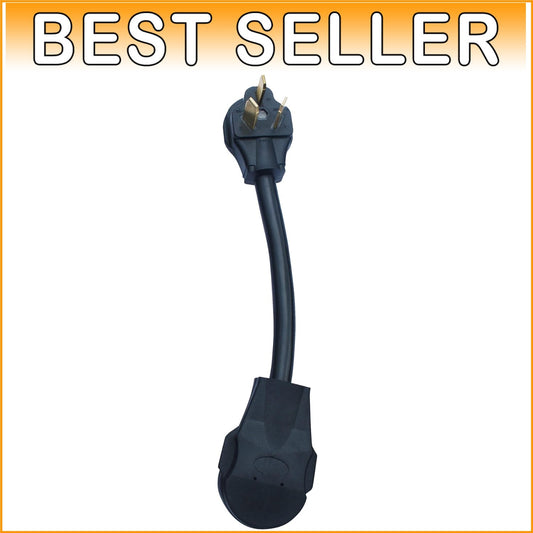 Durable NEMA 3-Prong to 4-Prong Adapter for Smooth Power Transfer - 12' Length