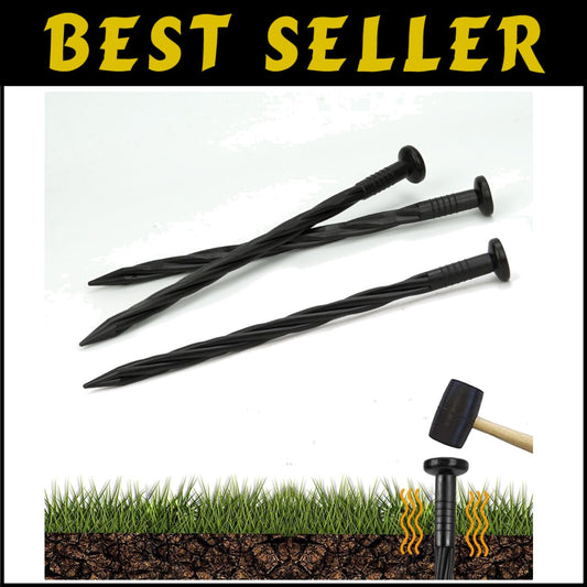Weather-Resistant 8-Inch Plastic Spiral Stakes for Weed Barrier and Pet Fencing