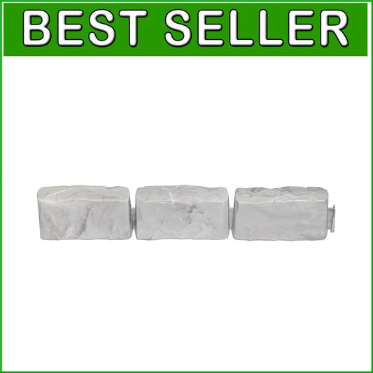 Durable Stone-Look Landscape Edging with Anchoring Spikes - 60ft Light Gray