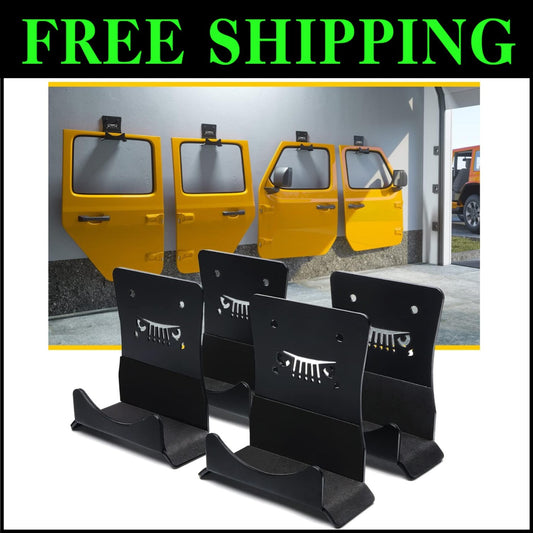 Heavy Duty Jeep Door Storage Hangers - Rust Resistant Bracket Set for All Models
