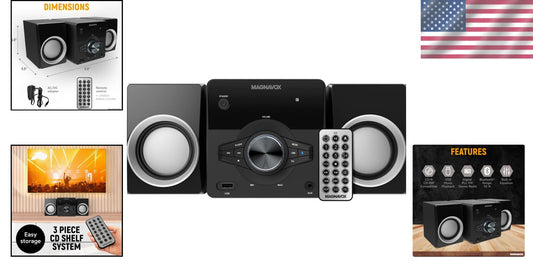 All-in-One Mini Bluetooth Audio System with CD Player, FM Radio & Remote Control