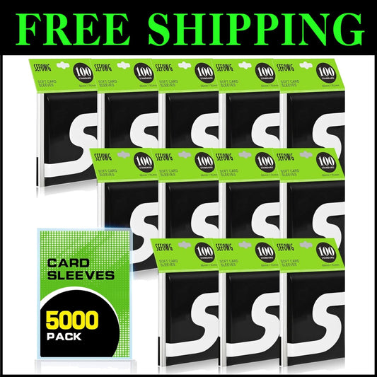 5000-Count Premium Clear Card Sleeves for Ultimate Trading Card Protection