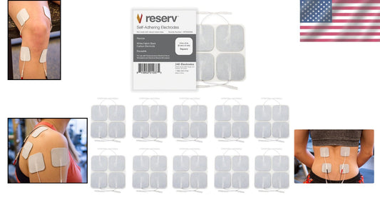 Universal Compatibility 2" x 2" Self-Adhesive Electrode Pads for TENS/EMS Units