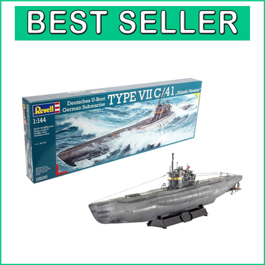 Classic U-Boat Typ VIIC/41 Model Kit with 3 Boat Decals & Display Stand