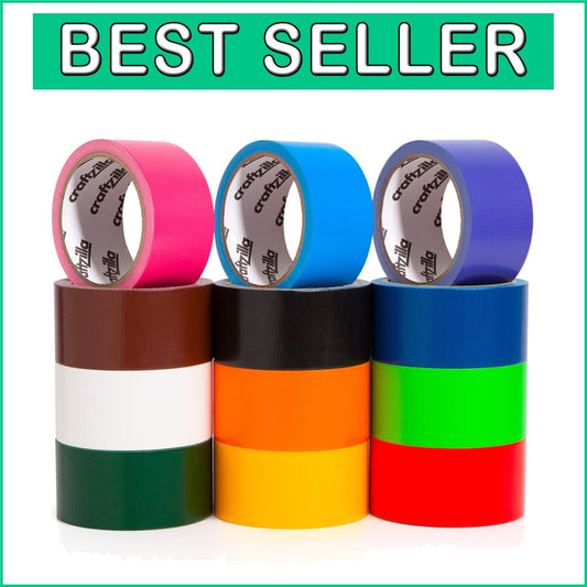 180 Yards of Rainbow Duct Tape - 12 Pack - Perfect for Fun Crafts & School
