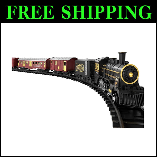 Rechargeable Steam Locomotive Toy with Sounds & Light - Perfect Gift for Kids
