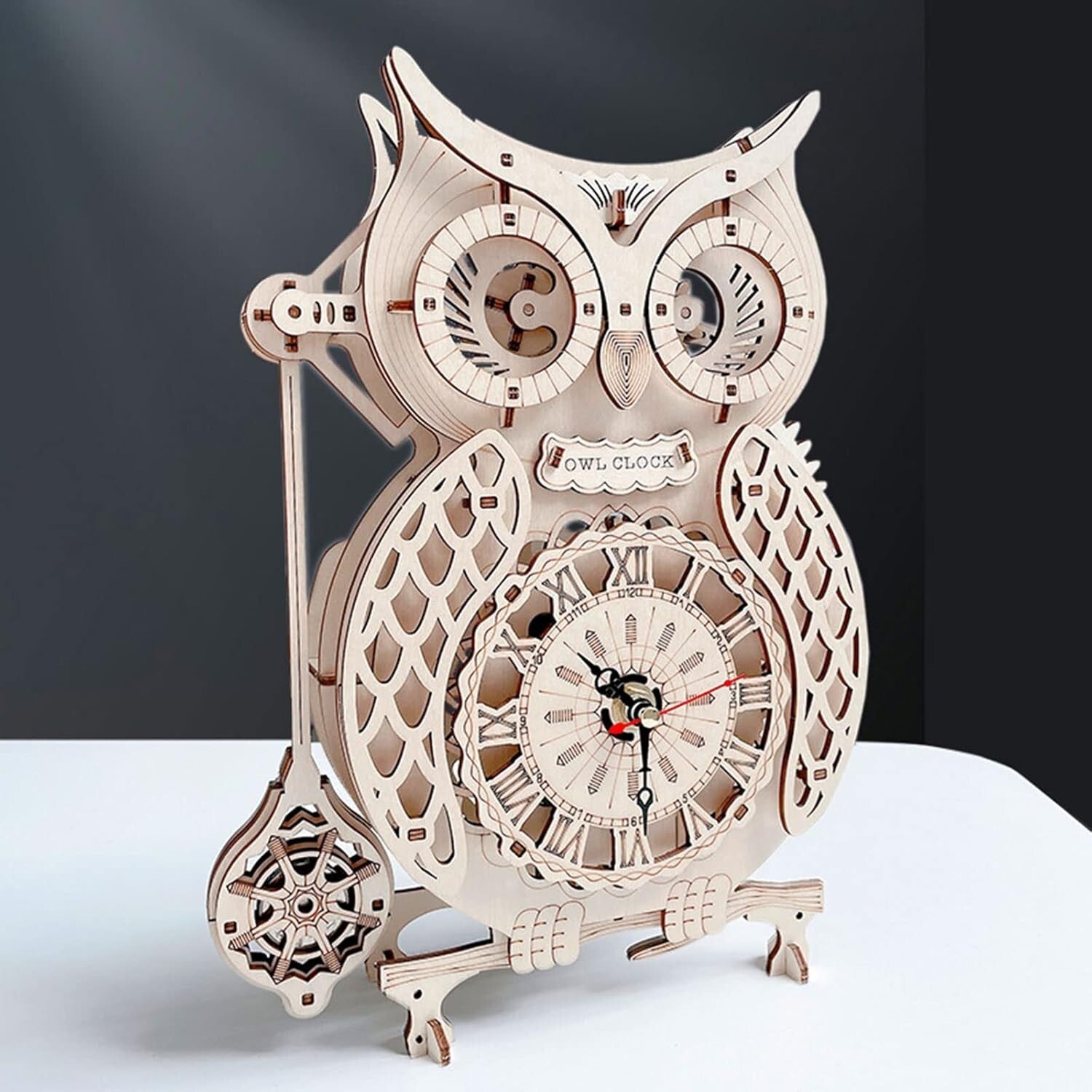 3D Wooden Animal Puzzle Kit - Create a Functional Desk Clock & Art Piece