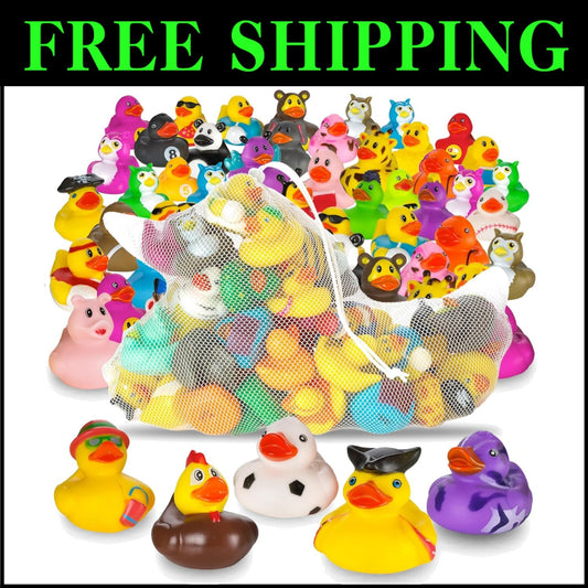 Vibrant 100 Count Rubber Duck Assortment - Perfect for Pools & Parties