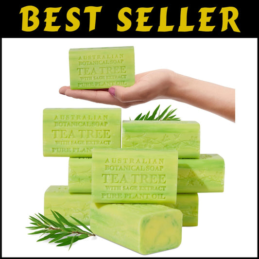 Triple Milled 6.6 OZ Tea Tree Soap with Sage Extract – Long-Lasting Luxury Bars