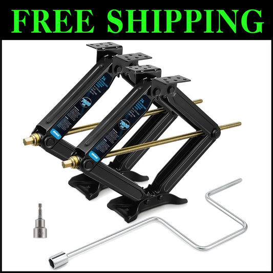 Durable 7500lbs RV Stabilizer Scissor Jacks - For Camping Trailers & Motorhomes