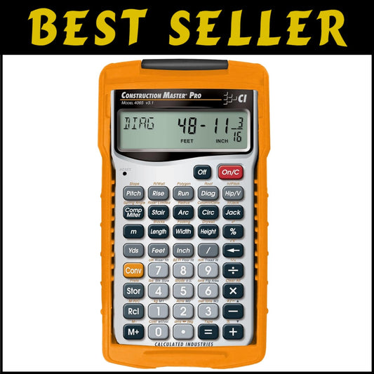 Professional Construction Math Calculator - Feet-Inch-Fraction Conversion Tool