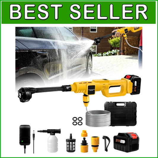 Lightweight Cordless Pressure Washer Gun - 900 PSI, Ideal for Cars and Gardens