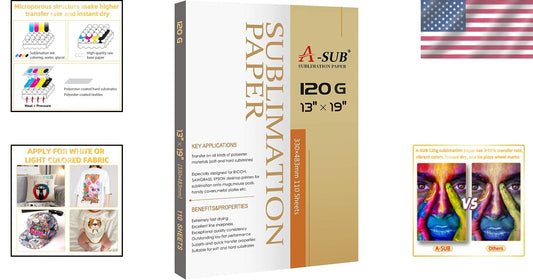 110 Sheets of 13x19 Inch Sublimation Paper 120 GSM - Perfect for DIY Projects