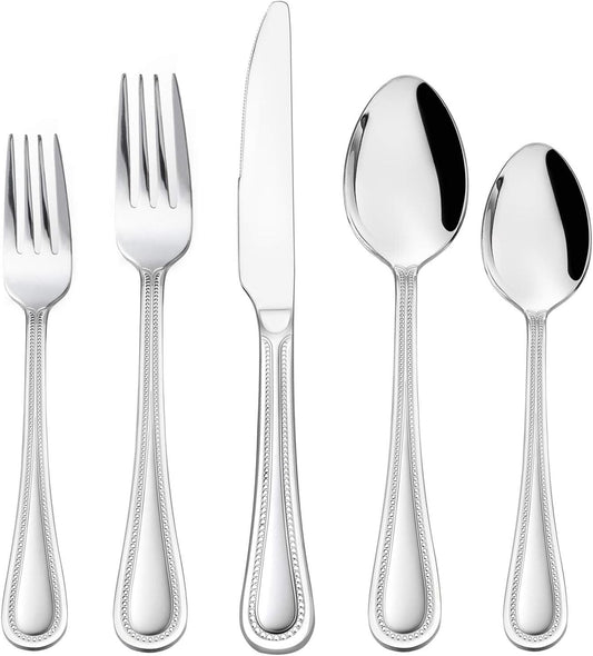 Dishwasher Safe Stainless Steel Cutlery Set for 12 – Luxurious Dining Experience