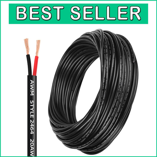 Superior Conductivity 20 AWG Electrical Hookup Wire - Ideal for Low Voltage Uses