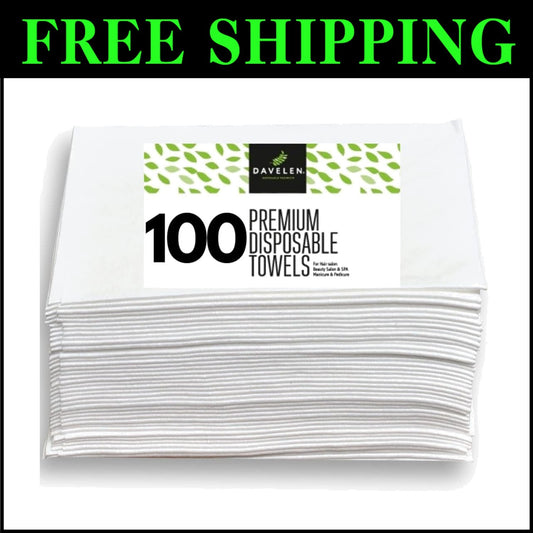Hypoallergenic Disposable Towels for Hair, Face & Body - 100 pcs Spa Softness
