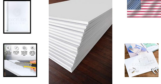 Durable Matte White Foam Board 15-Pack - Ideal for Signs, Presentations & Art