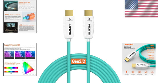 Ultra High Speed 8K HDMI Cable 100ft - Ideal for PS5, Xbox Series X, 4K TVs