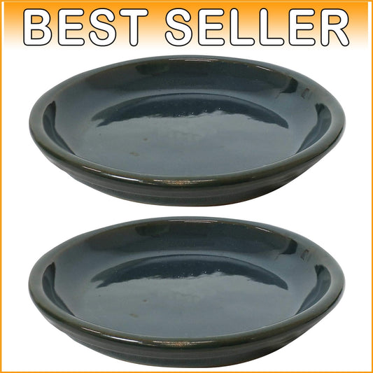 7-Inch Flower Pot Saucers - Durable Ceramic Drainage Trays for Vibrant Gardens