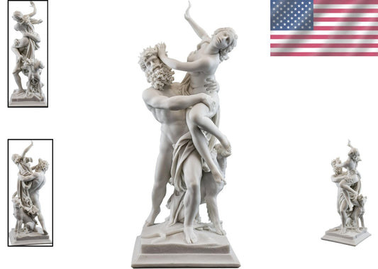 Museum-Quality Bernini Replica: 14-Inch Greek God Pluto & Proserpina Statue