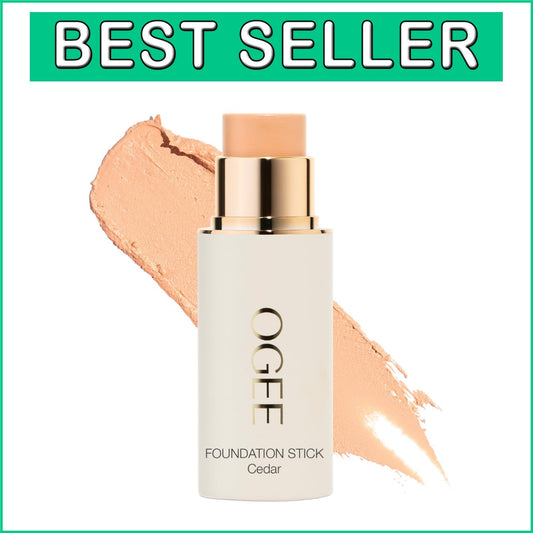 Full-Coverage Foundation Stick with Pink-Beige Undertones - 70% Organic Formula