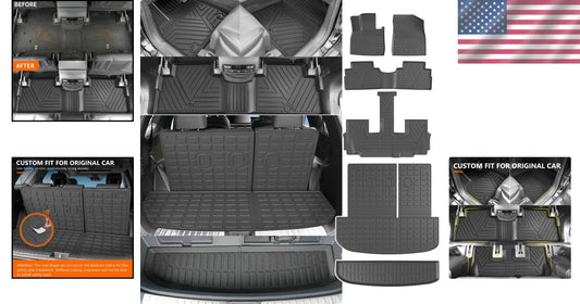 Custom TPE Cargo Mats for 2020-2025 Hyundai Palisade - Perfect Fit & Durability