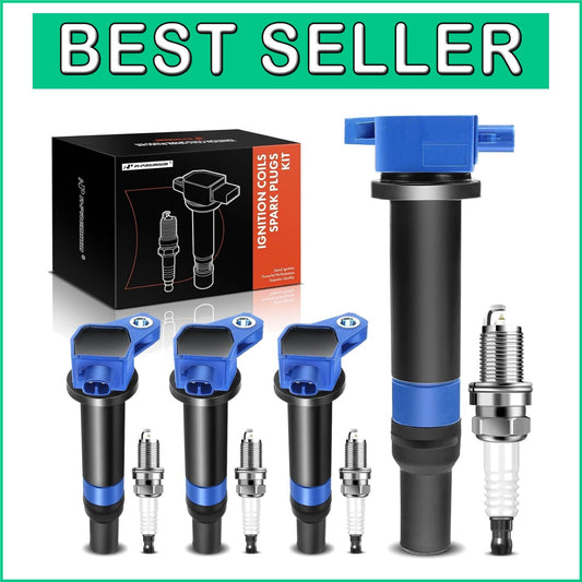Enhanced Performance Ignition Coil Pack & Iridium Spark Plugs for Hyundai Accent
