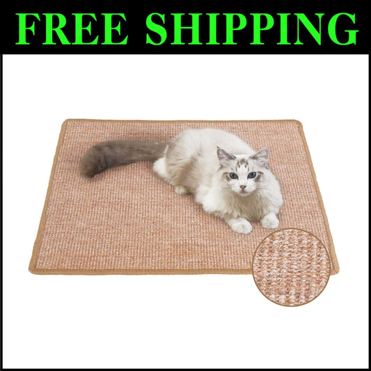 Anti-Skid Cat Scratch Mat - 23.6 x 31.5 Inch Sisal Rug for Furniture Protection