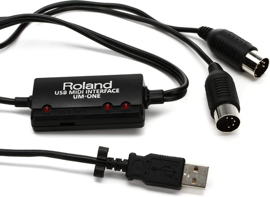 Super Compact USB MIDI Interface with Integrated Cables - Ideal for iPad