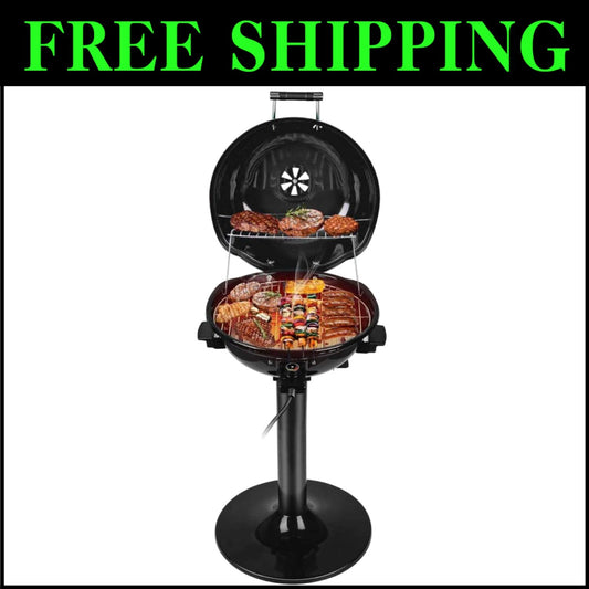 Electric BBQ Grill with Easy-to-Clean Features - Perfect for Parties and Camping